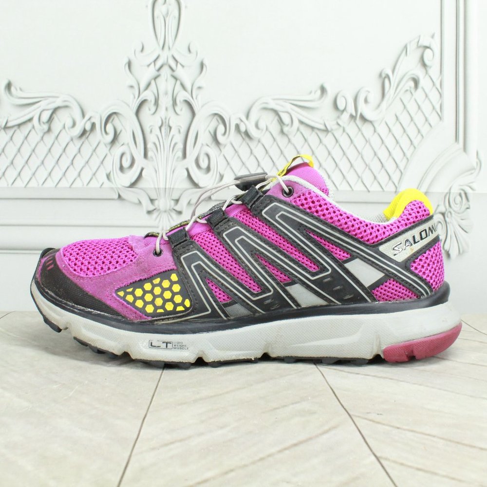 Salomon XR Mission Purple Mesh Hiking Running Sneaker Shoes Size 7.5